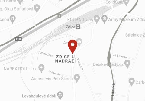 Provozovna vyznačená na mapě, kliknutím otevřete mapu