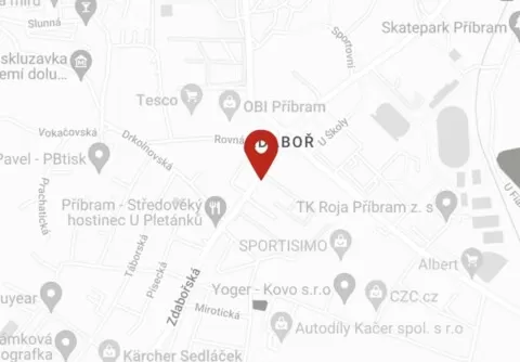 Provozovna vyznačená na mapě, kliknutím otevřete mapu